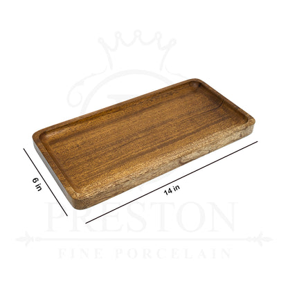 Rectangular Wooden Platter 6x14"