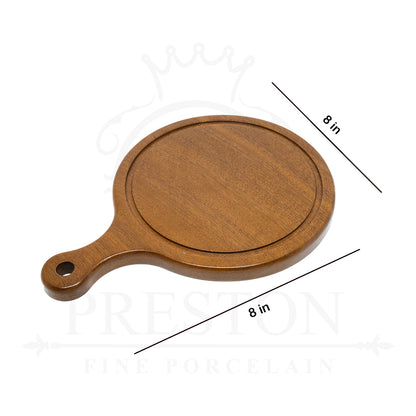 Round Pizza Board With Handle 8x8*2.5"