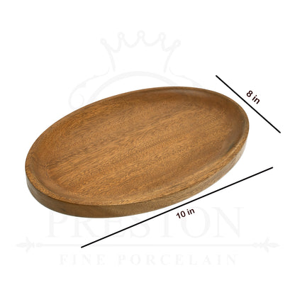 Wooden Oval Platter 8x10"