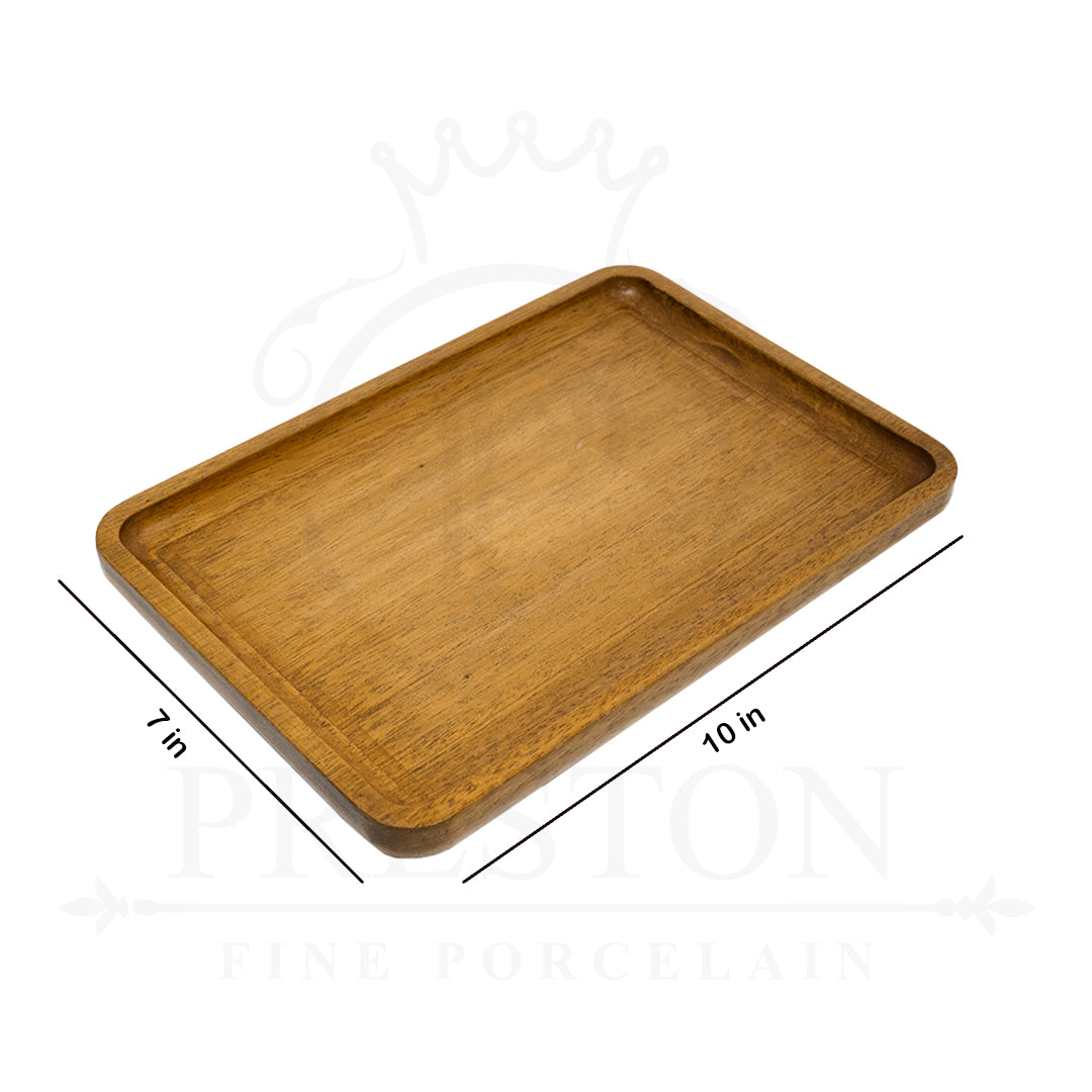 Wooden Serving Platter 7x10"