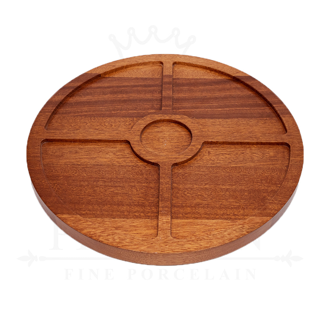 Multi Purpose Wooden Tray Round 12x12"