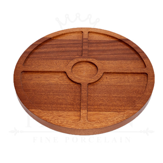 Multi Purpose Wooden Tray Round 12x12"