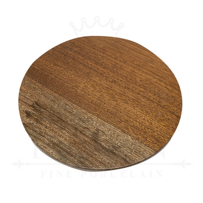 Plain Round Serving Board Wooden 14x14*0.75"