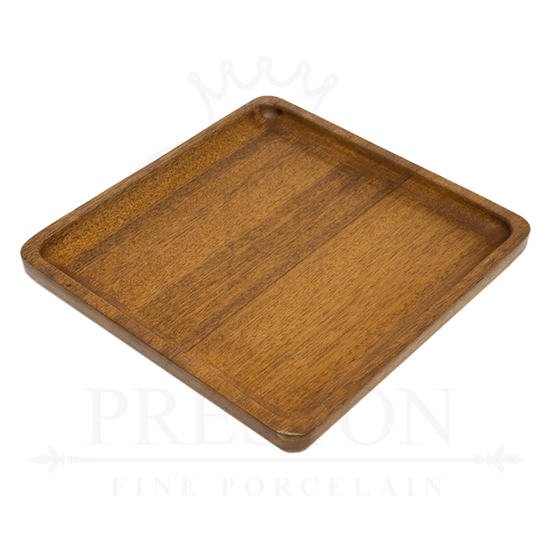 Wooden Serving Square Platter 14x14"