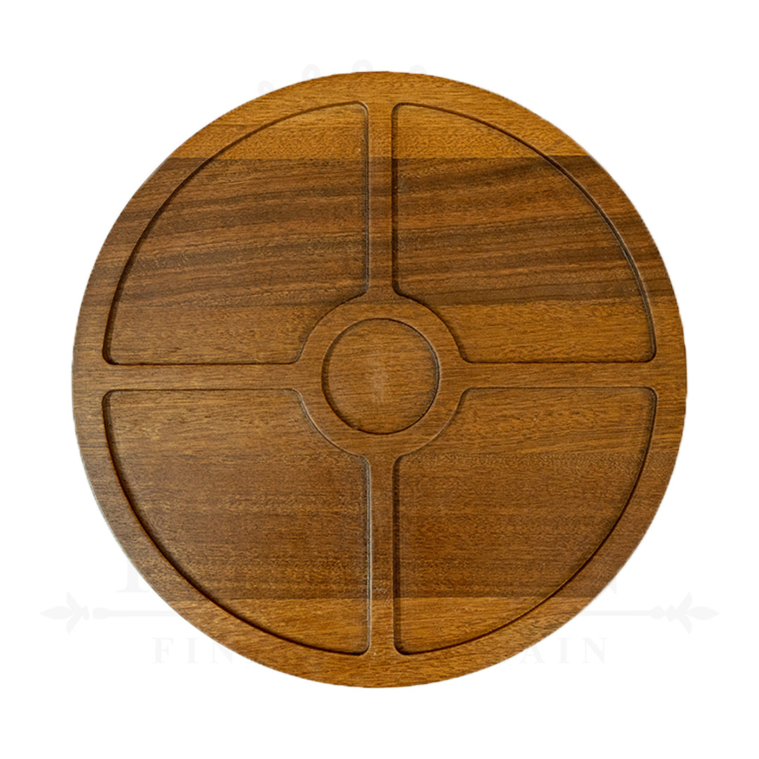 Multi Purpose Wooden Tray Round 12x12"