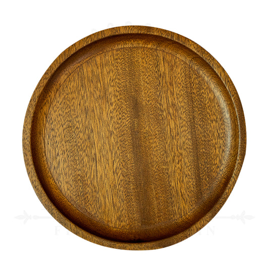 Wooden Serving Round Platter 8x8*0.75"