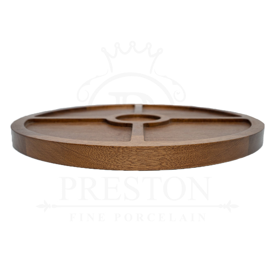 Multi Purpose Wooden Tray Round 12x12"