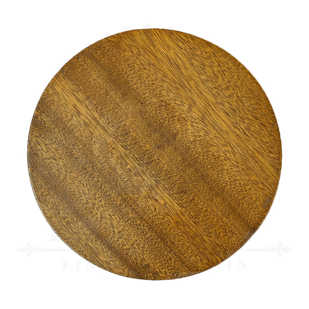 Wooden Serving Round Platter 8x8*0.75"