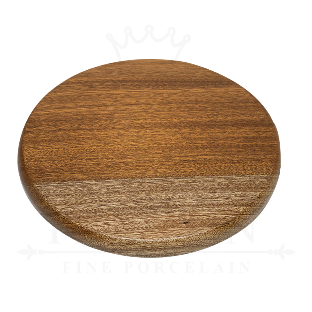 Plain Round Serving Board Wooden 12x12*0.75"