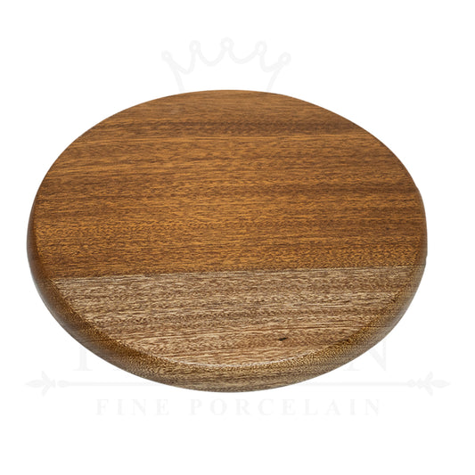 Plain Round Serving Board Wooden 10x10*0.75"