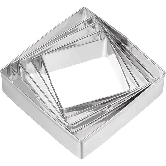 Cookie Cutter Square Set of 8 Steel